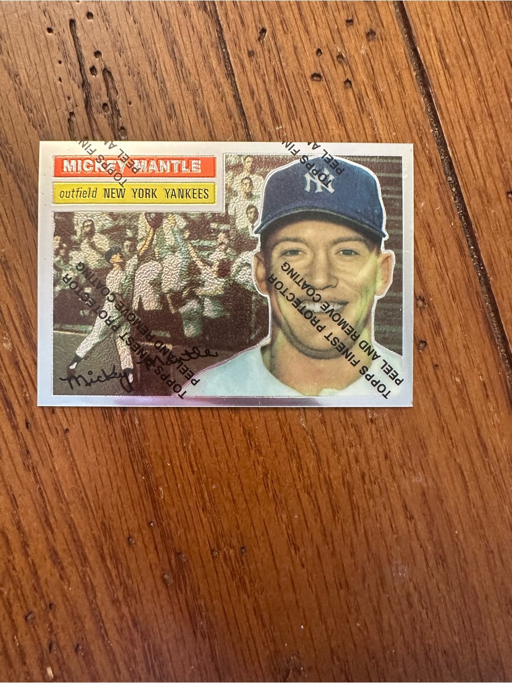 Mickey Mantle New York Yankees Baseball Card - Blue Cap